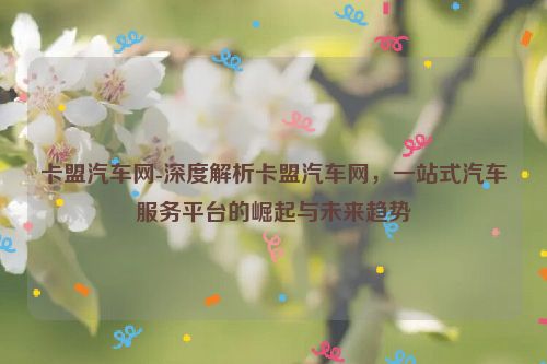 卡盟汽车网-深度解读卡盟汽车网，一站式汽车平台网站兴起与未来发展趋势,卡盟汽车网-深度解析卡盟汽车网，一站式汽车服务平台的崛起与未来趋势,第1张