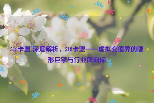 518卡盟-深度解读，518卡盟——虚拟充值界隐型巨匠和行业风向标,518卡盟-深度解析，518卡盟——虚拟充值界的隐形巨擘与行业风向标,第1张